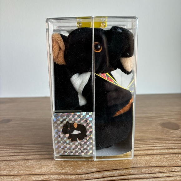 Geo Pals “Grouch” The Tasmanian Devil Bean Bag Toy Plush In Case - Picture 5 of 9